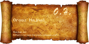 Orosz Hajnal névjegykártya